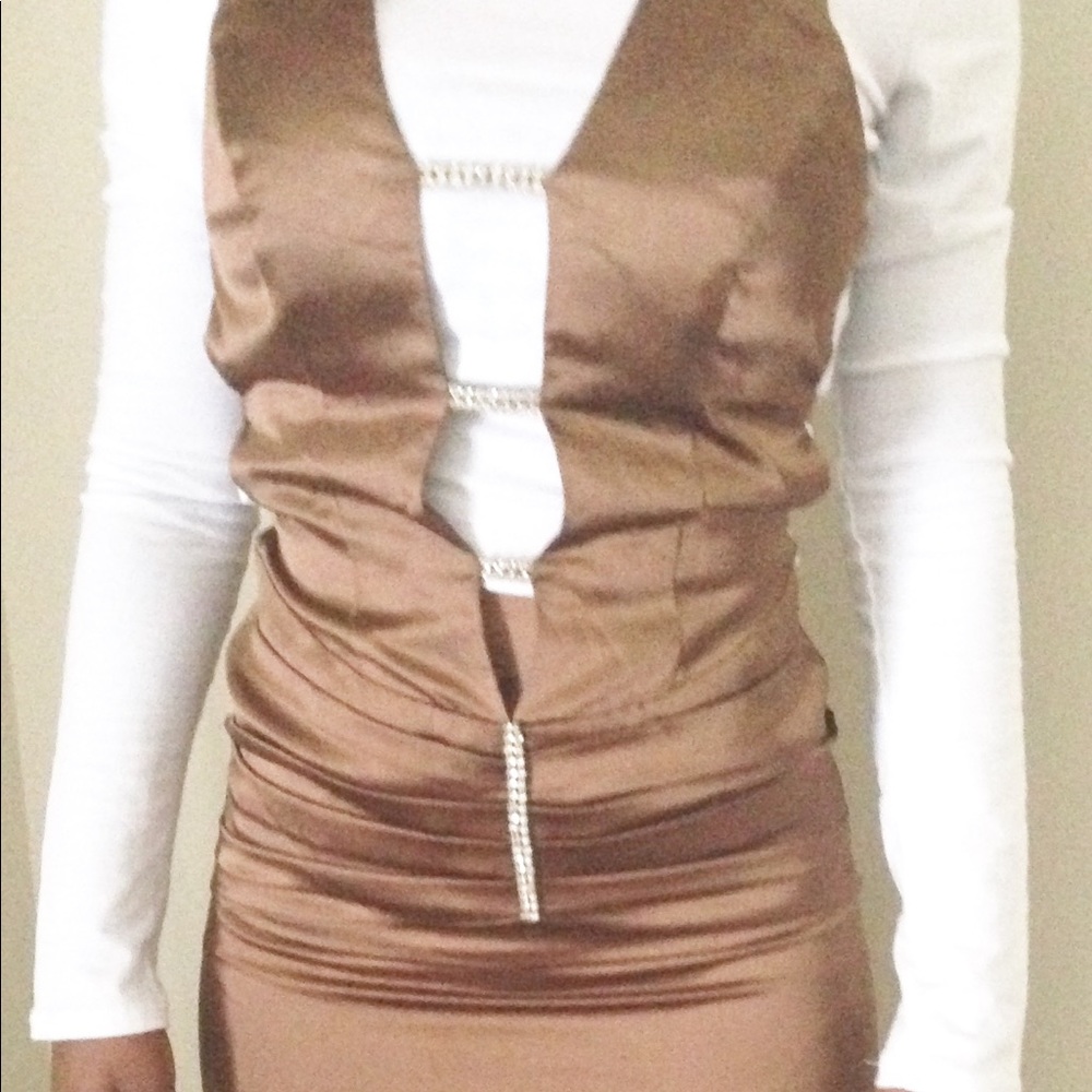 Beautiful chocolate brown formal dress;