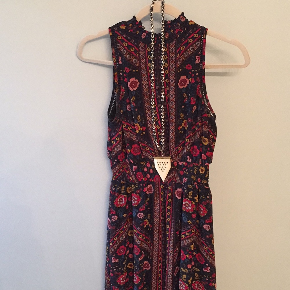 Fall floral maxi dress