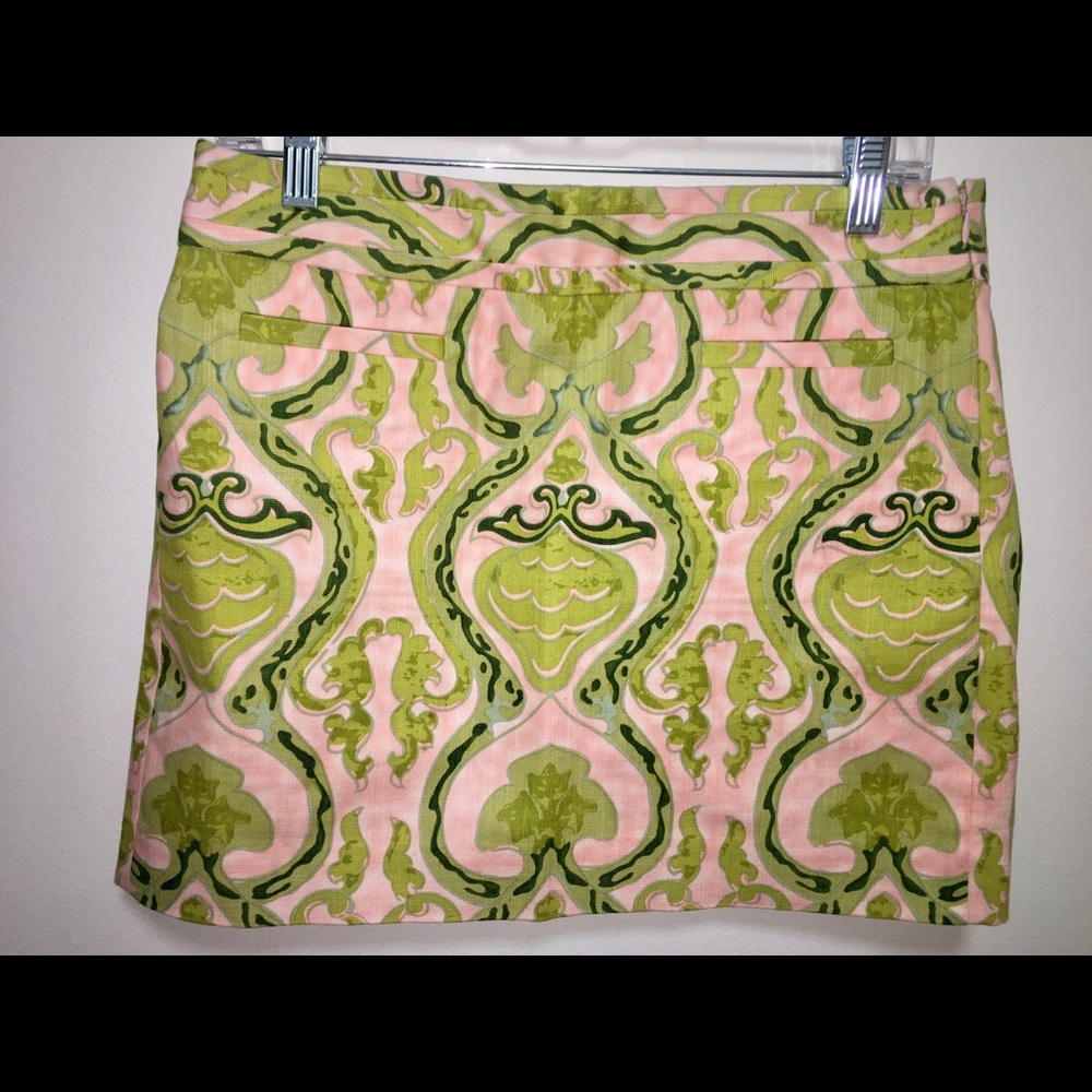 Women's J Crew Printed Cotton Mini Skirt Size 6