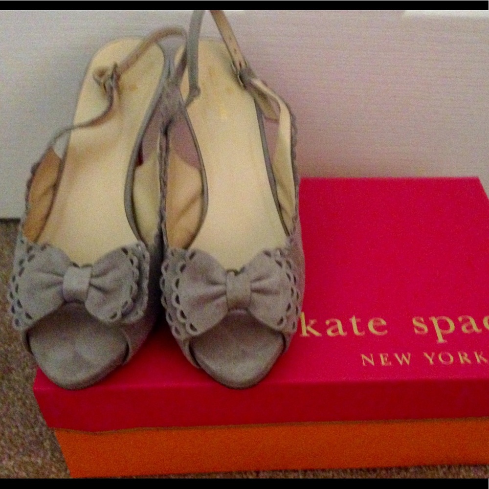 💗Kate Spade Brittani Mink Suede Sandal Heels