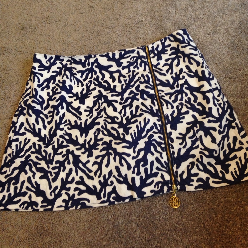New Lilly Pulitzer Skort Navy and White Nautical