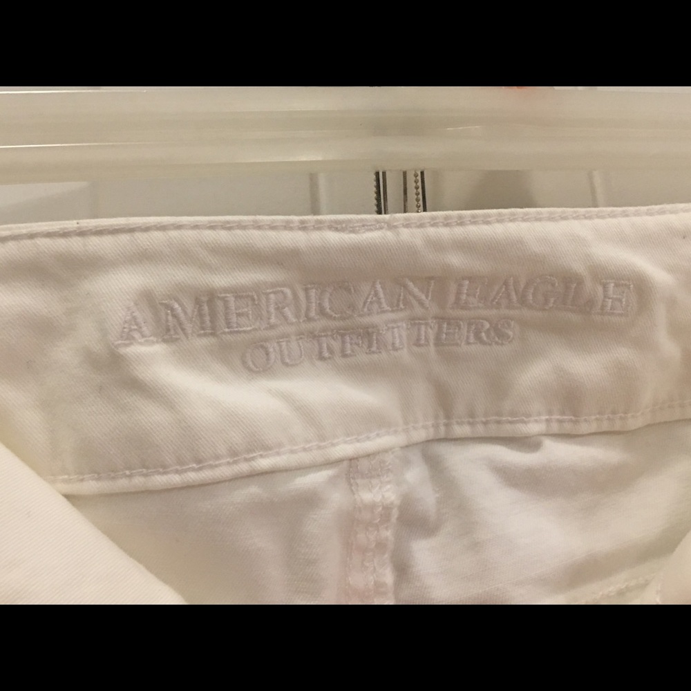 Crop white jeans