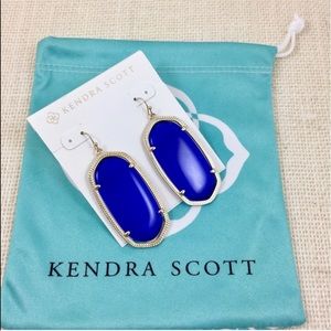 Kendra Scott Danielle cobalt blue earrings