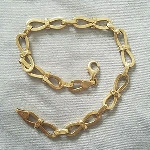 Made in Italy GOLD bow link bracelet