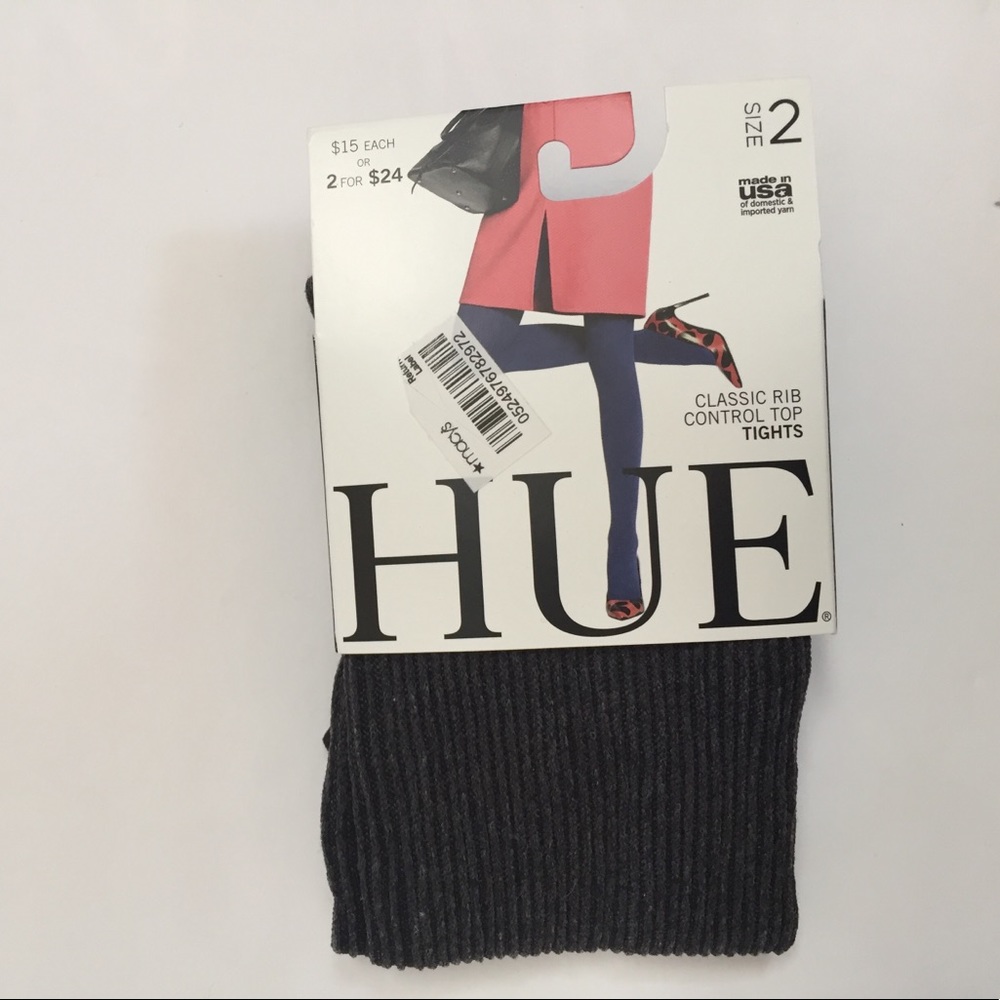 New w/ tags classic rib control top tights by HUE