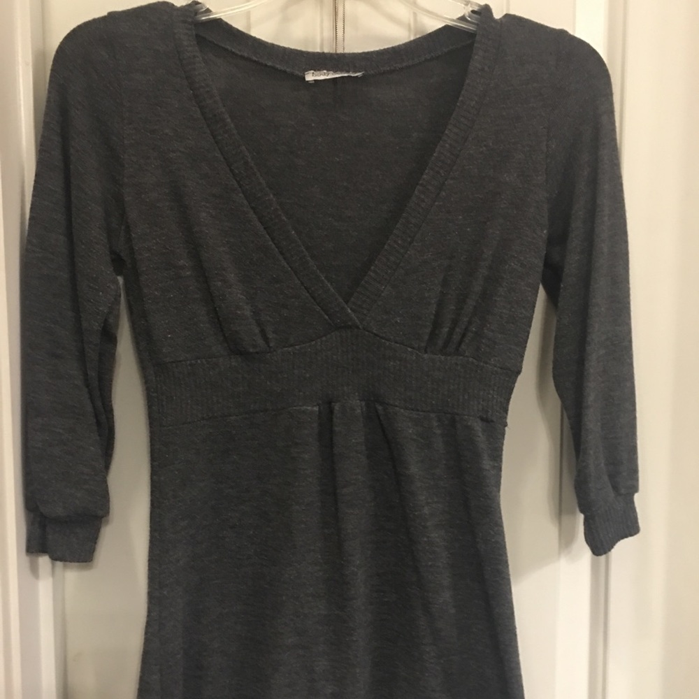 Grey empire waist top