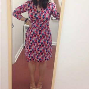 Pretty-patterned wrap dress