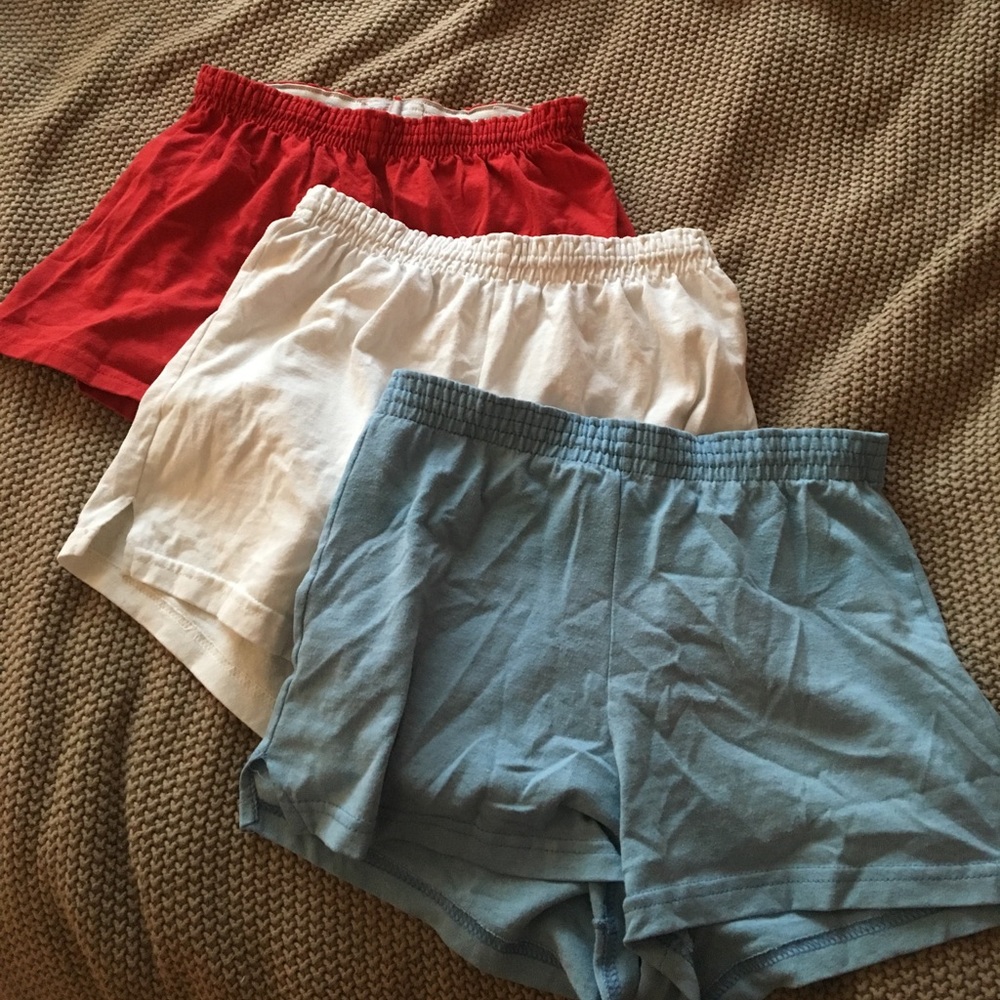 ✨Three pairs of Soffe shorts! Red // white // blue
