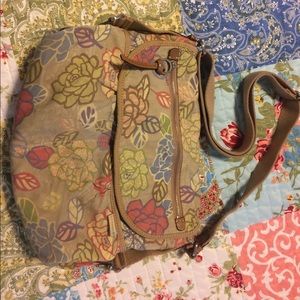 Fossil cloth purse