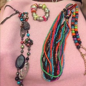 Necklaces and bracelet bundle.