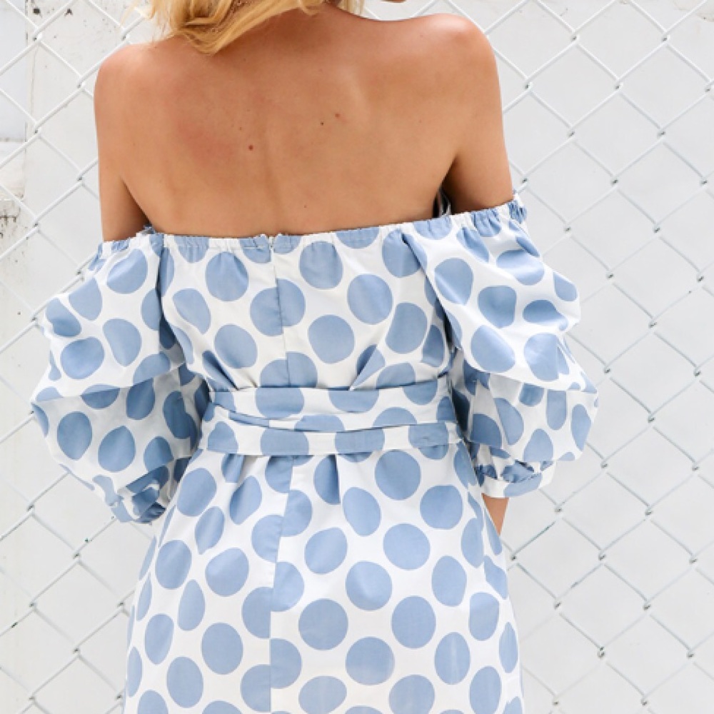 🌻New Item Off shoulder puff sleeve dress🌻 - Picture 3 of 7