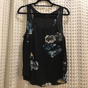 All Saints Floral Silk Top