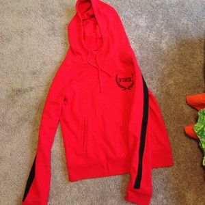 Hoodie Pullover Varsity Stripe VS Pink