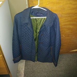 Lands End Quilted Jacket dark blue