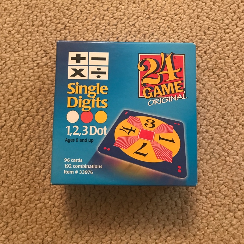 Mathematics Game 24 Single Digits