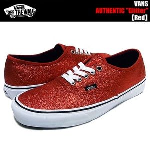 Red glitter vans