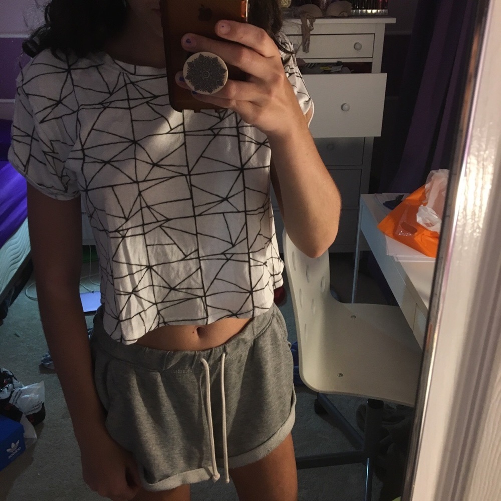 geometric crop top from Pacsun
