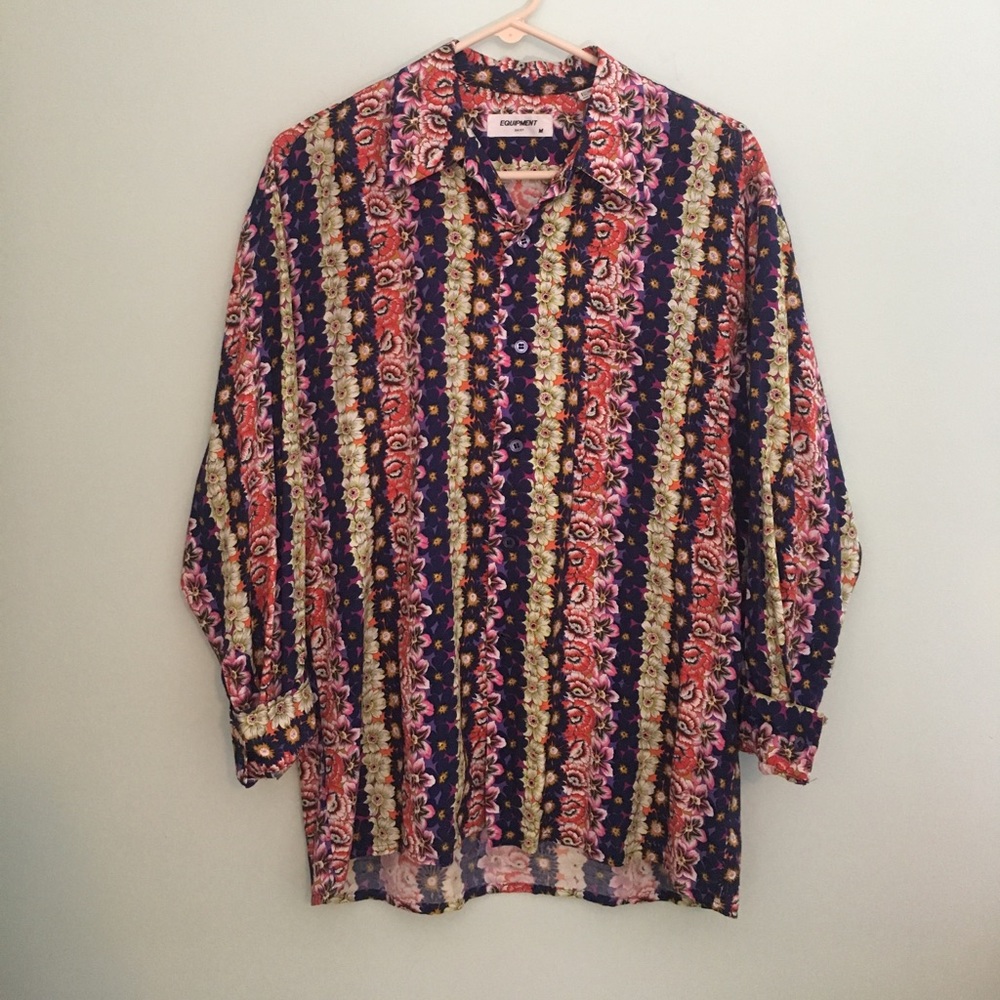 Vintage Equipment floral buttondown