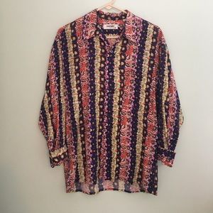 Vintage Equipment floral buttondown