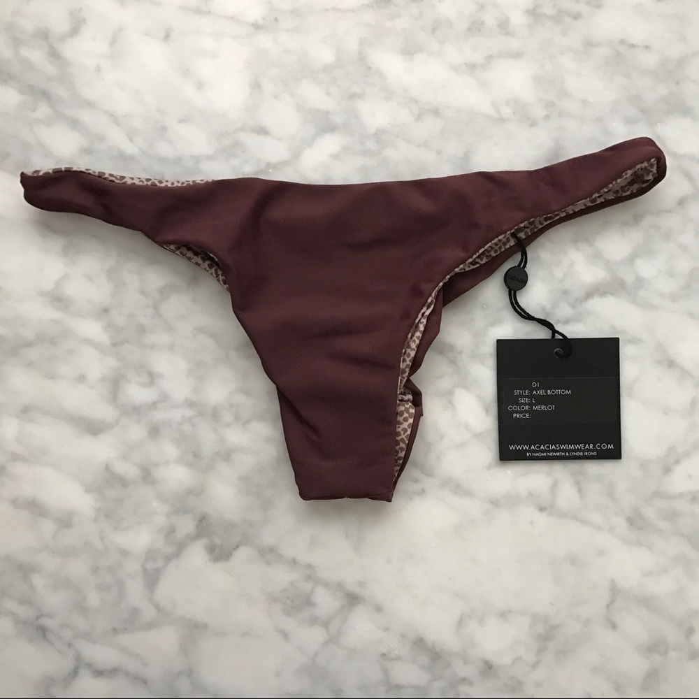 Acacia swimwear Axel bottom in merlot