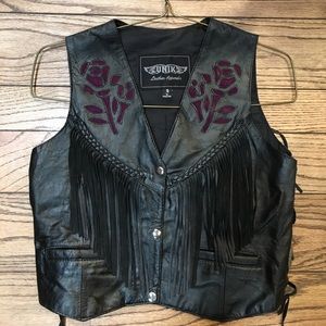 Ladies leather vest