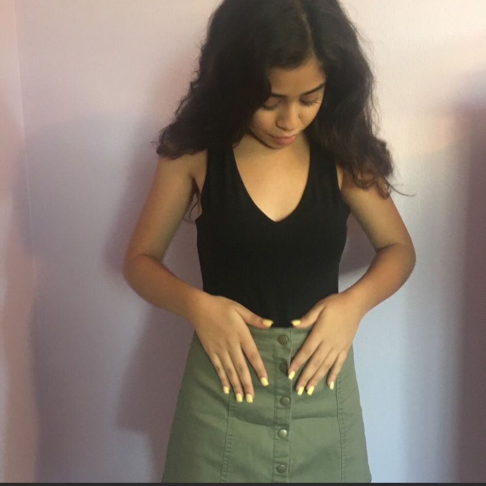 Olive Green Jean Skirt *REPOST*