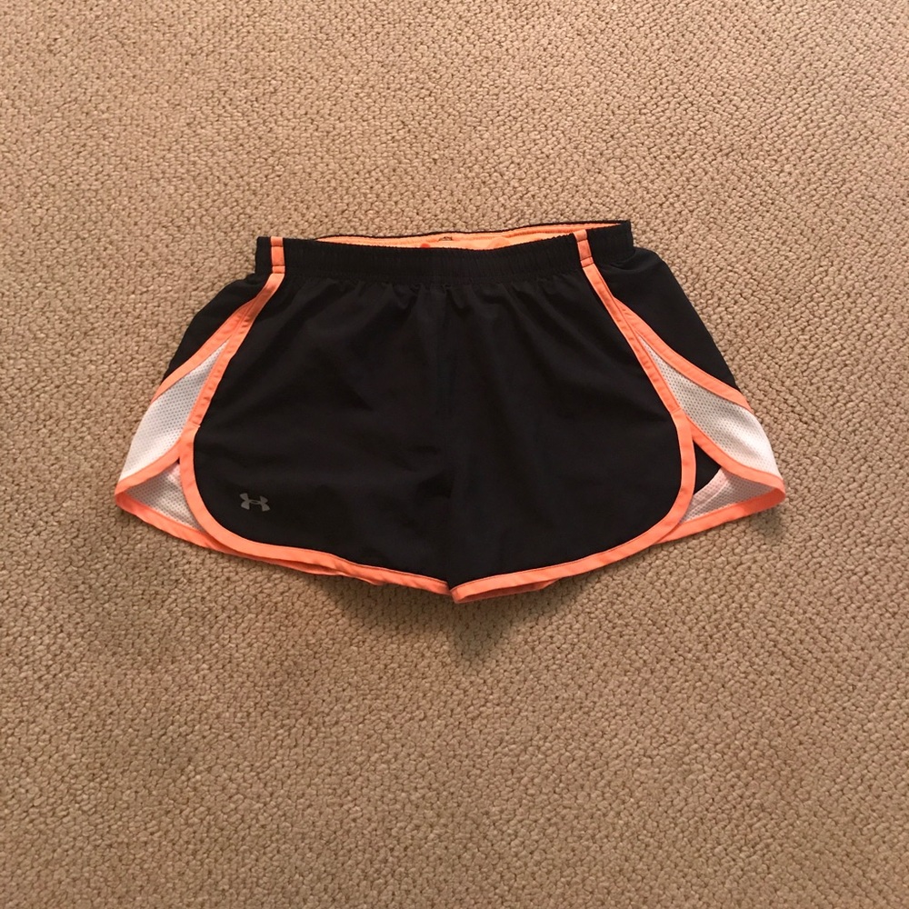 Orange and Black Women's Running Shorts