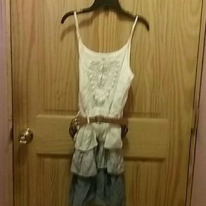 WHITE AND BLUE SUMMER DRESS