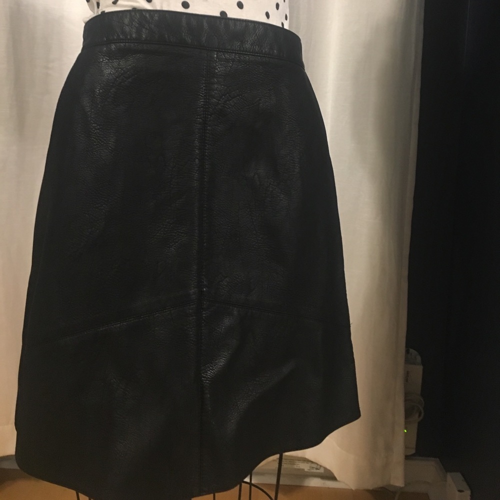 Zara Faux Leather Aline Skirt
