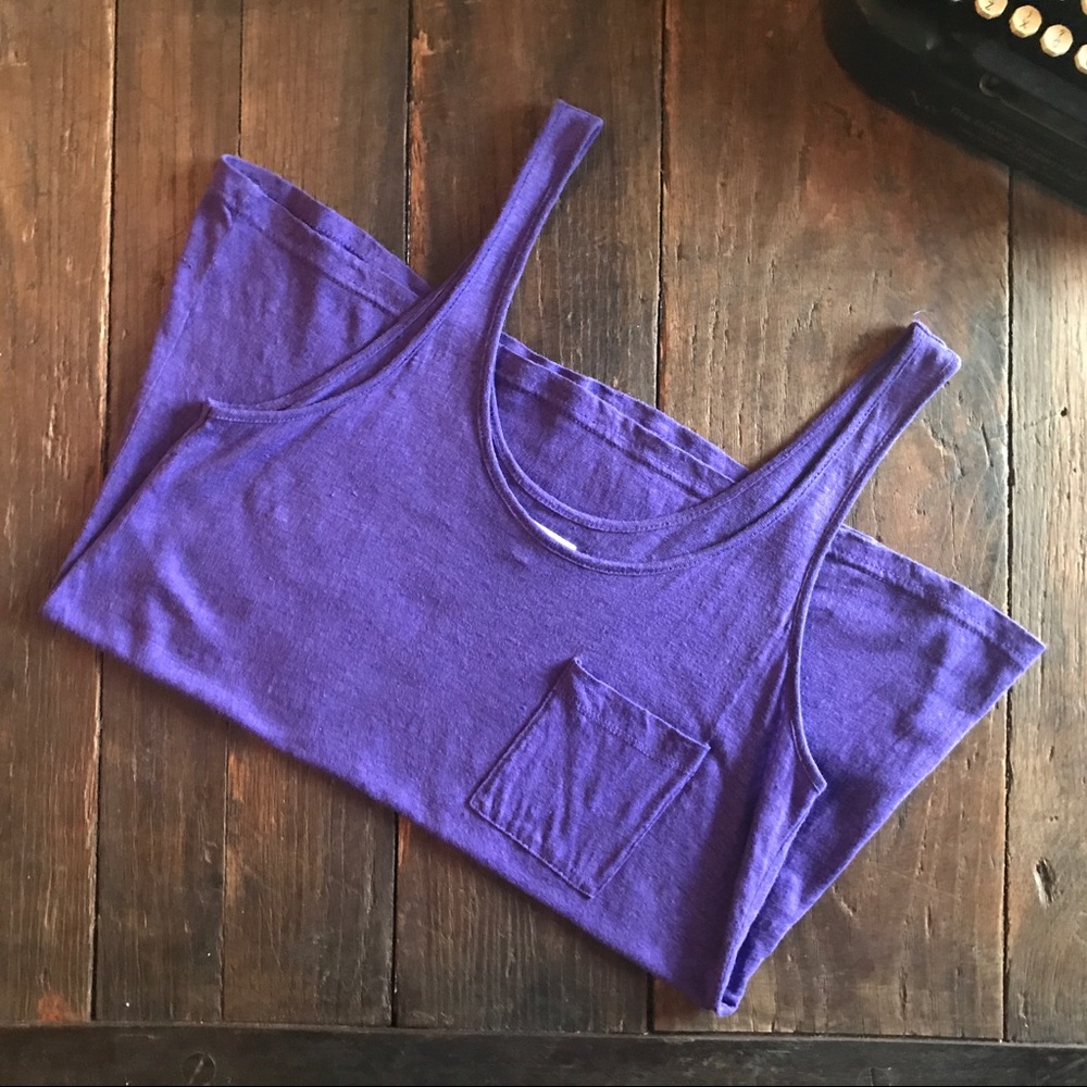 Madewell Purple Linen Tank