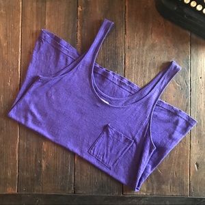 Madewell Purple Linen Tank