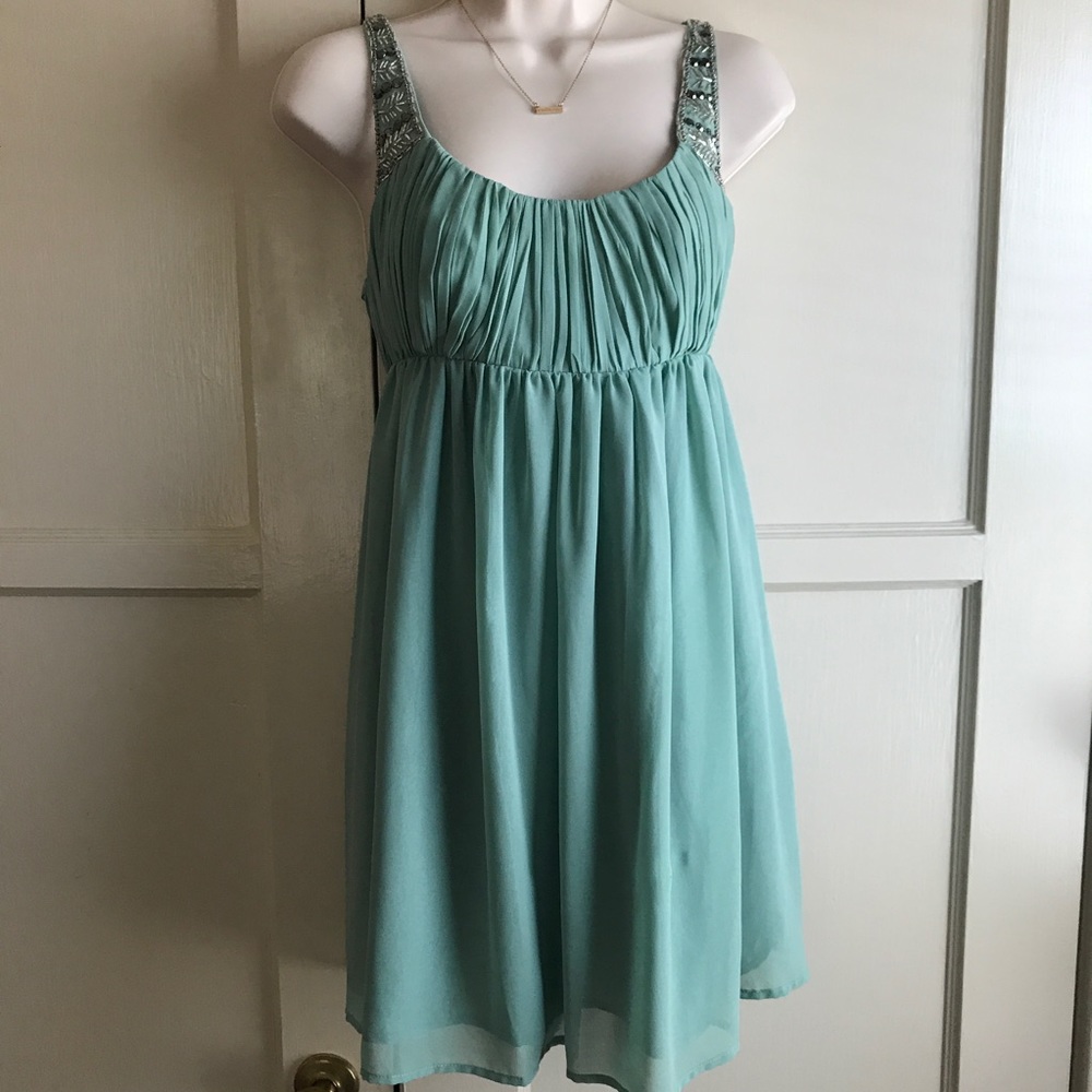Forever 21 jeweled mint green dress
