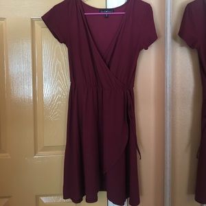 Maroon slit dress