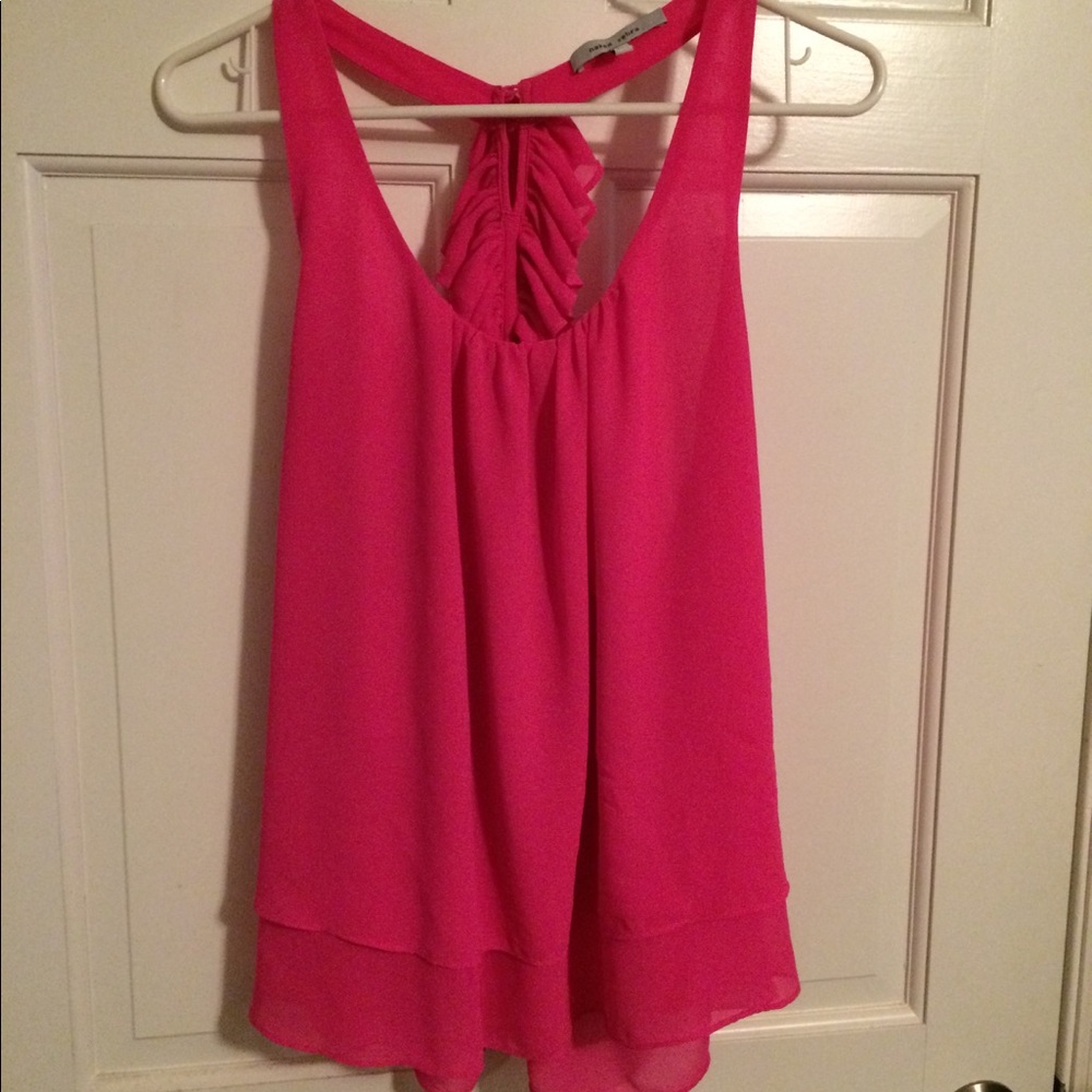 Double layered flattering hot pink tank
