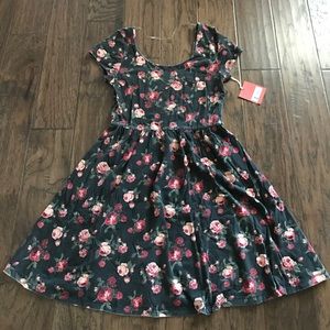 Black floral dress