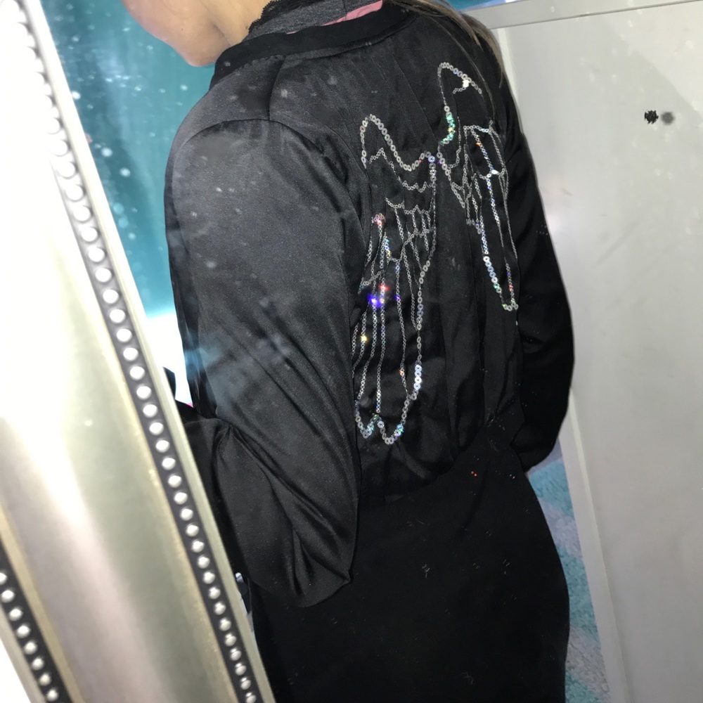 Angel winged bomber jacket