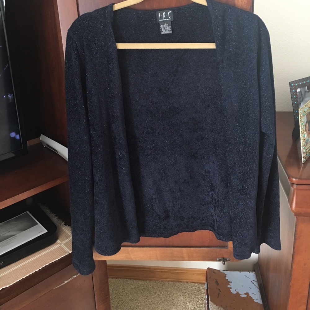 Sparkled navy cardigan INC brand
