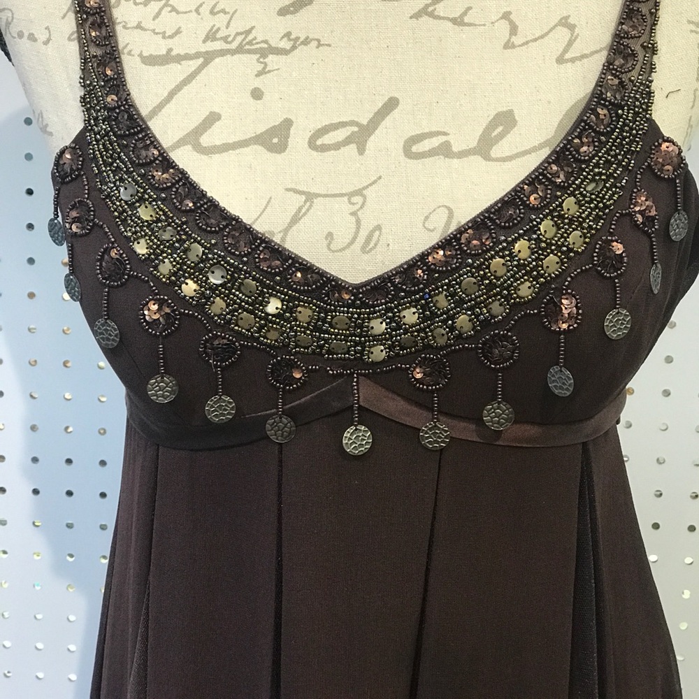 Sue Wong Brown embellished dress - Picture 3 of 8