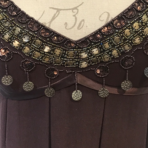 Sue Wong Brown embellished dress - Picture 2 of 8