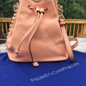 Rebecca Minkoff Unlined Bucket Bag in Peach