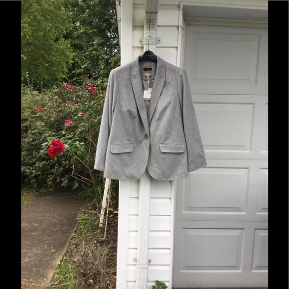 NWT Talbots Luxurious Gray Italian Cashmere Blazer - Picture 2 of 8