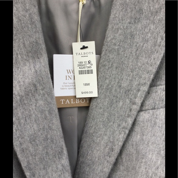 NWT Talbots Luxurious Gray Italian Cashmere Blazer - Picture 5 of 8