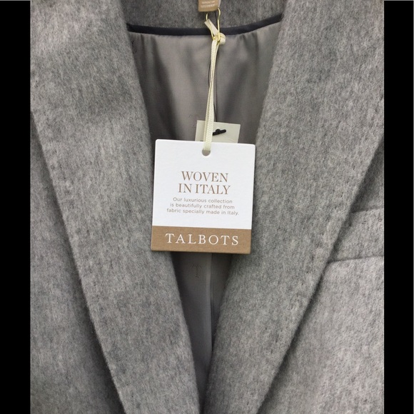 NWT Talbots Luxurious Gray Italian Cashmere Blazer - Picture 4 of 8