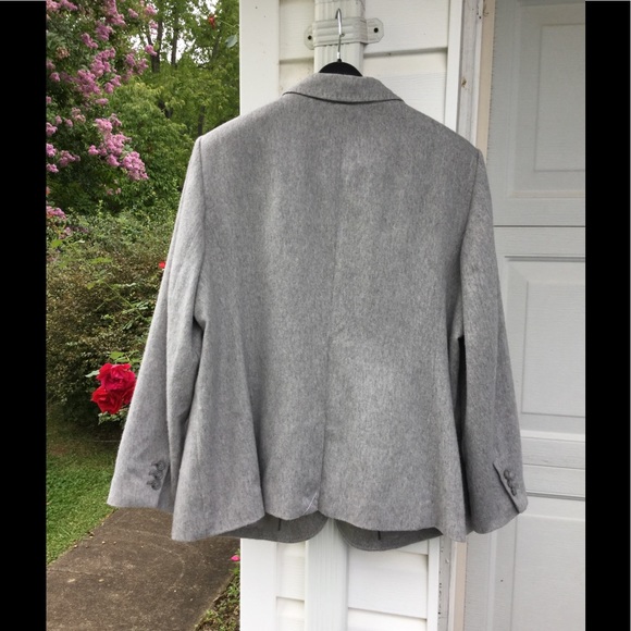 NWT Talbots Luxurious Gray Italian Cashmere Blazer - Picture 7 of 8