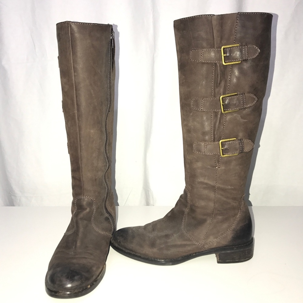 Ecco brown suede knee high boots