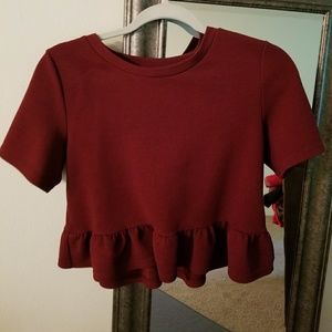 H&M maroon top