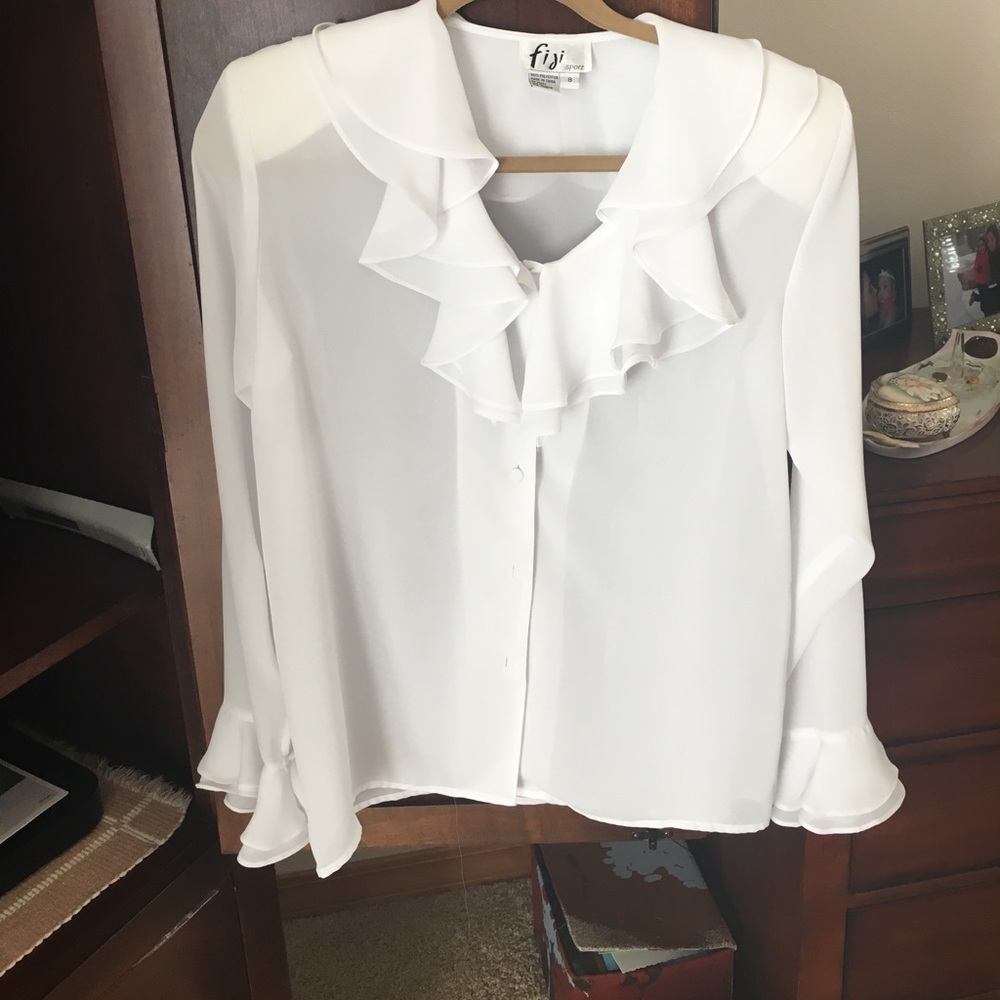 White sheer top