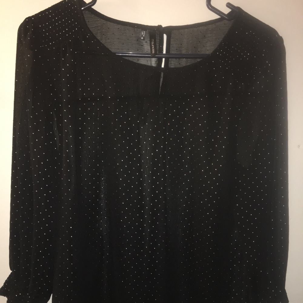 Maurice's Small Dress Shirt with Gold Stud Dots