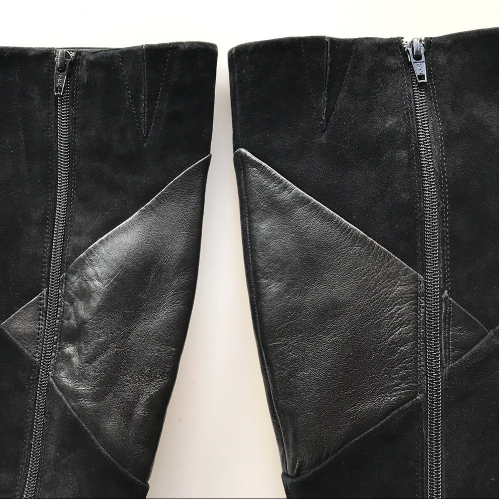 Antonio Melani Triangle Patchwork Suede Boots - image 5