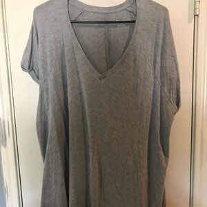 Plus Size Ava & Liv Grey basic high low top